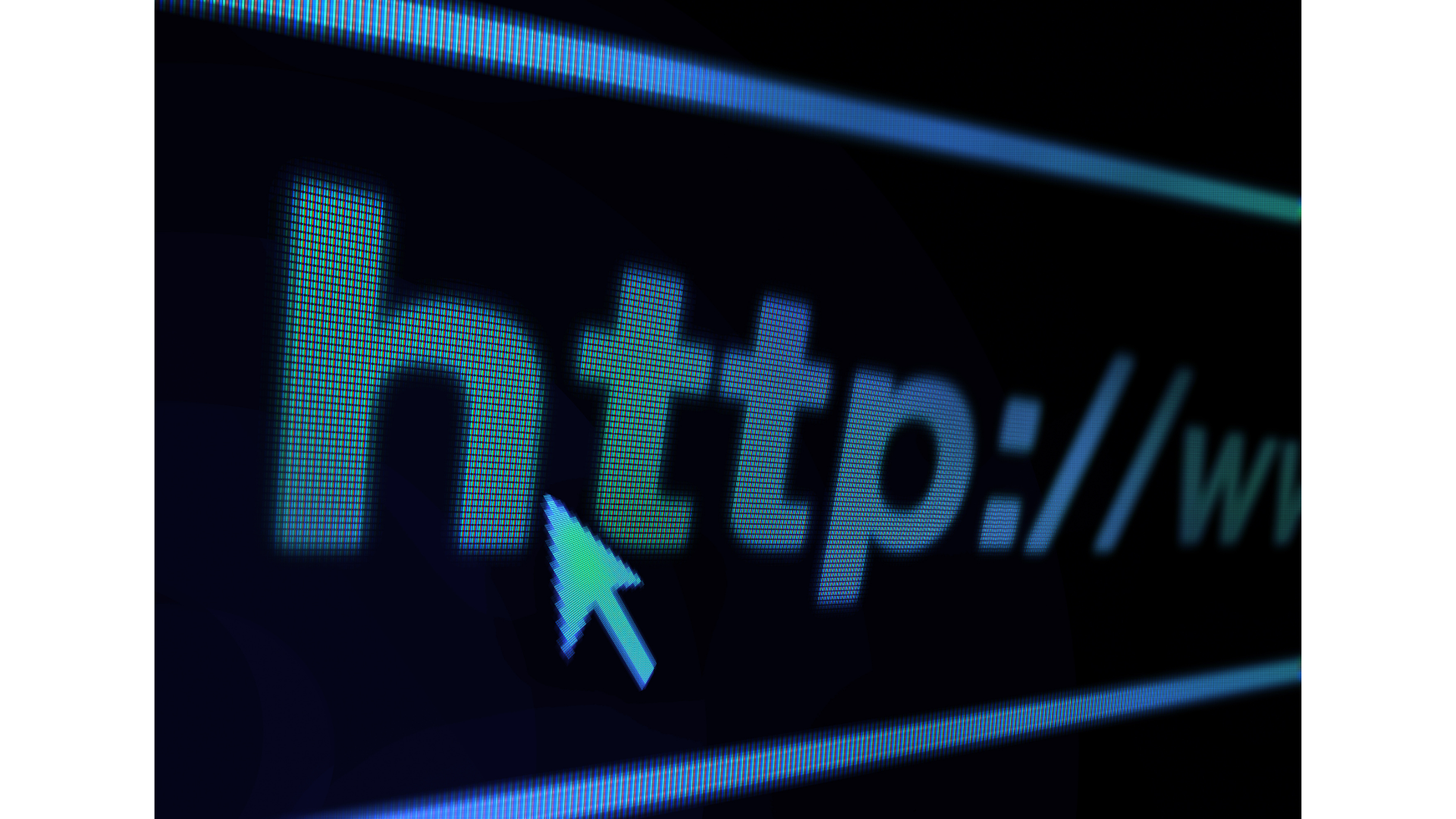 Close-up of a web browser address bar showing 'http://' with a mouse cursor.