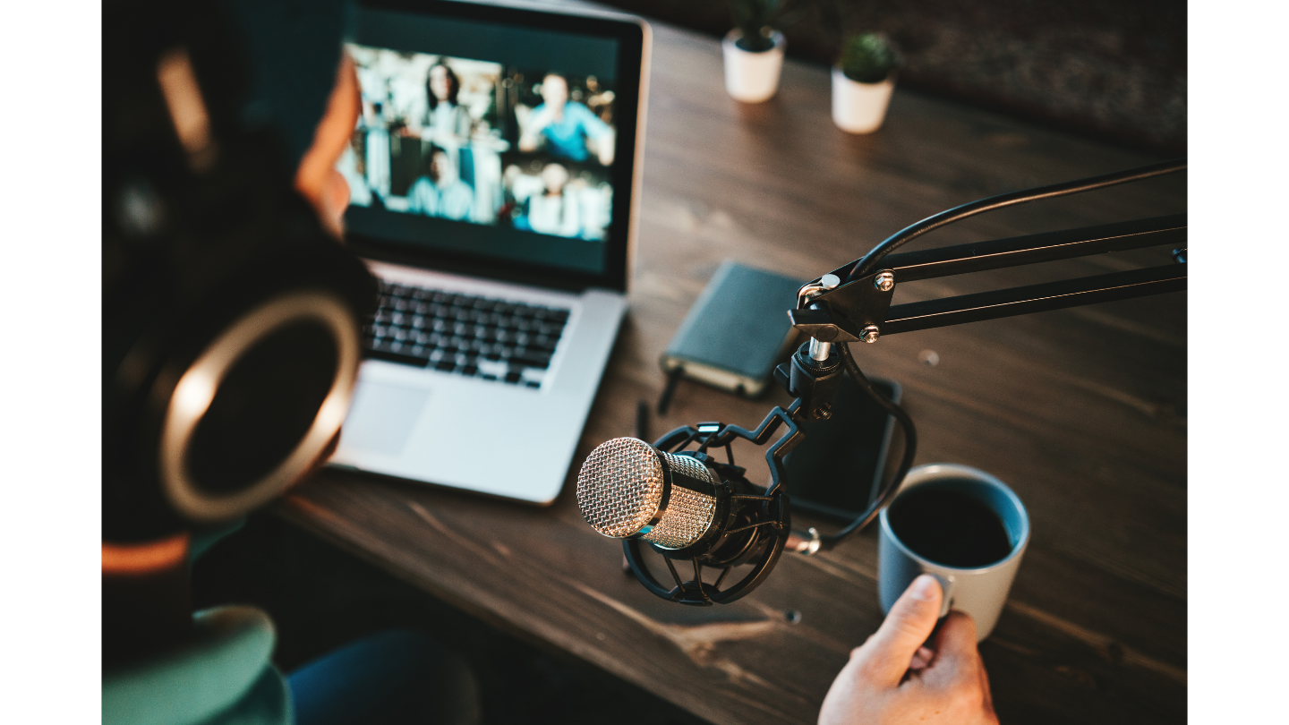 Podcaster creating high-value content to boost SEO authority